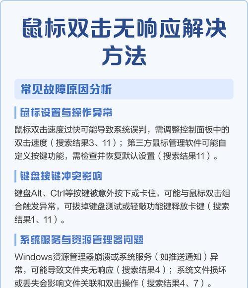 解决鼠标双击无反应问题的实用方法（如何轻松解决鼠标双击无效的问题）